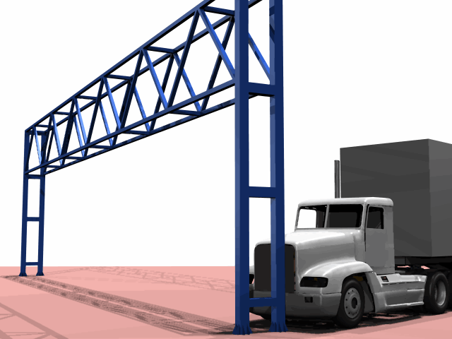 Truck crash simulation